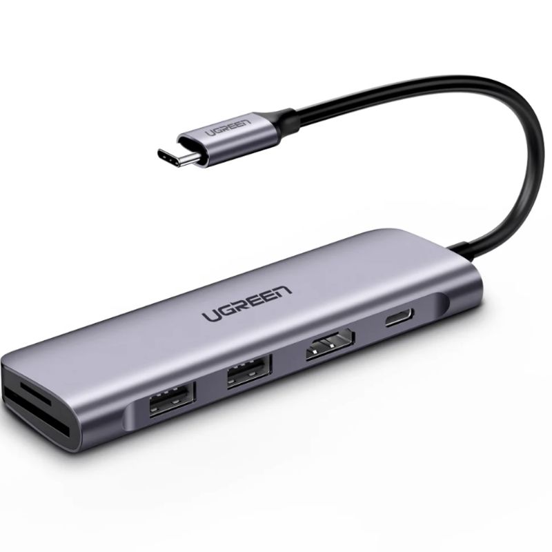 هاب 6 پورت یوگرین UGREEN CM195 6-in-1 USB-C Hub