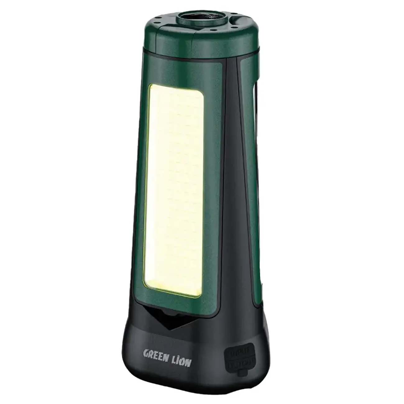 نمای جانبی از چراغ کمپینگ شارژی گرین لاین Green Lion GNTCLEX4LM Explorer Tripod Camping Light
