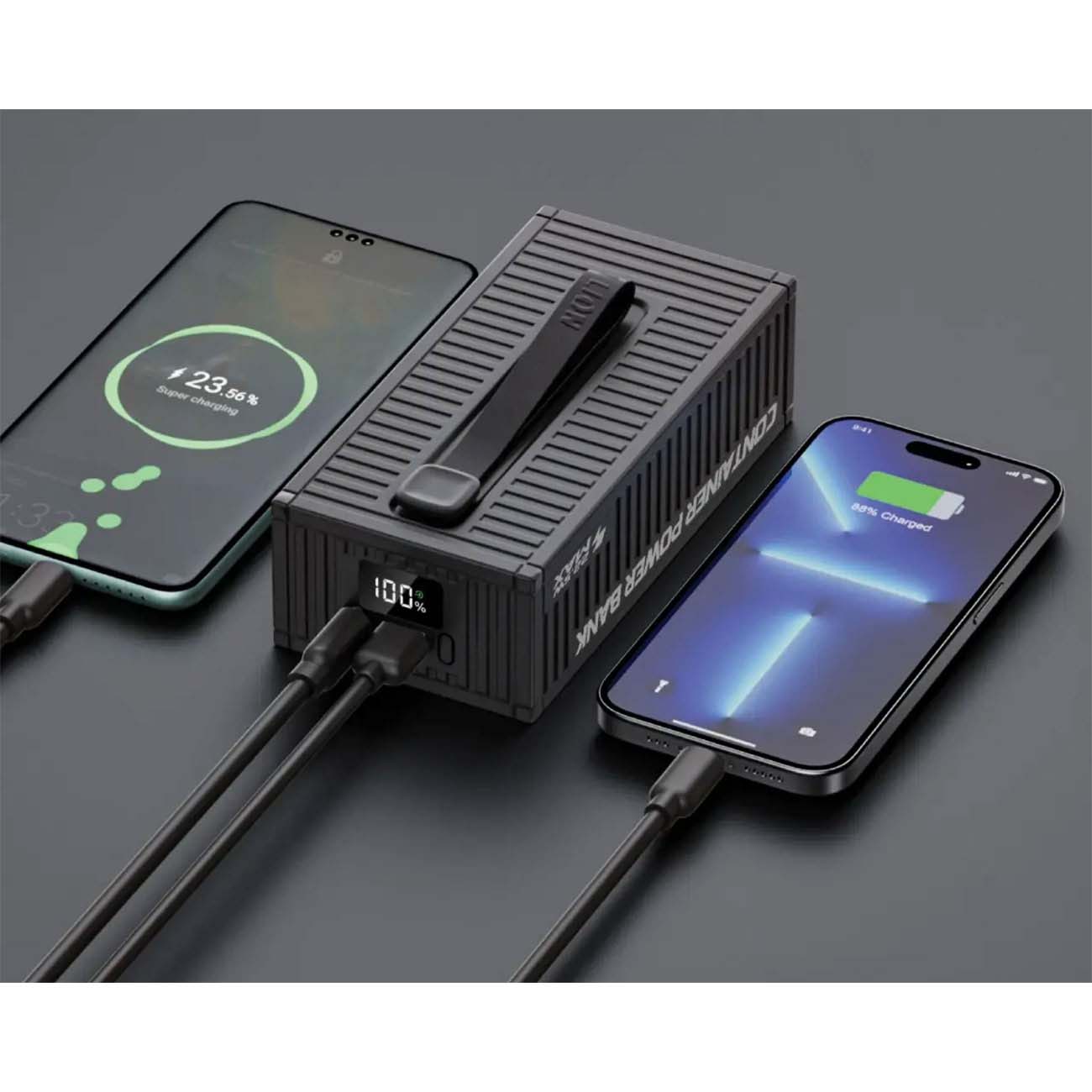 نمای کاربردی پاوربانک گرین لاین Green Lion GL-PX63 50000mAh 22.5W Power Bank