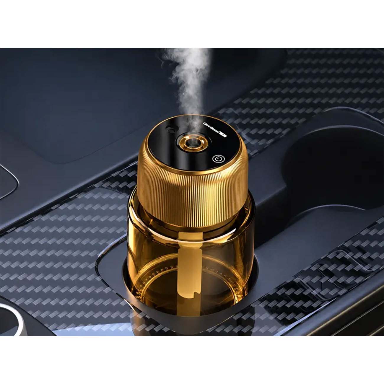نمای کاربردی از خوشبوکننده هوشمند خودرو Smart Car Golden Air Freshener with Galaxy Light