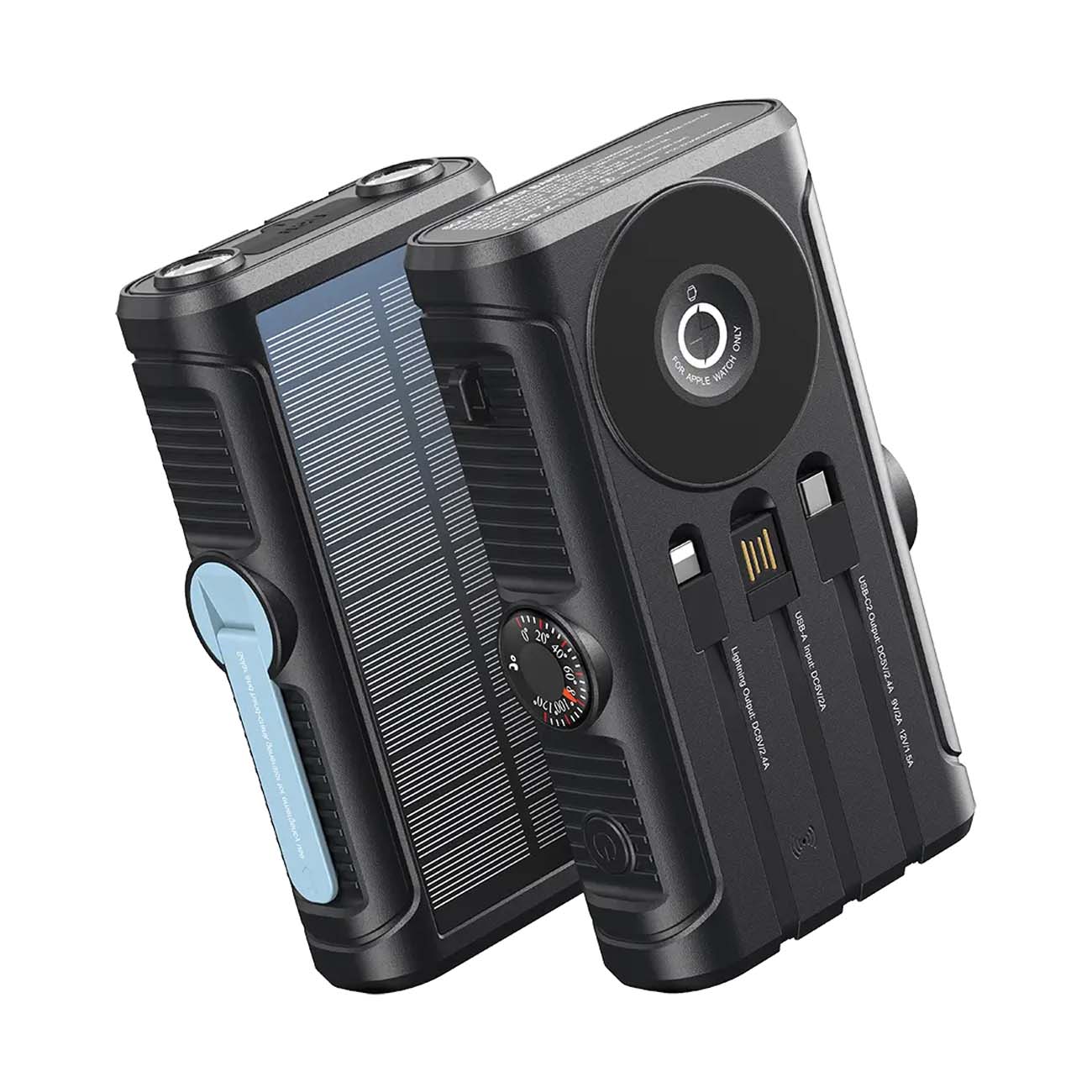 نمای جانبی پاوربانک خورشیدی پاورولوژی Powerology 20000mAh Helio Lux MagSafe Solar Power Bank