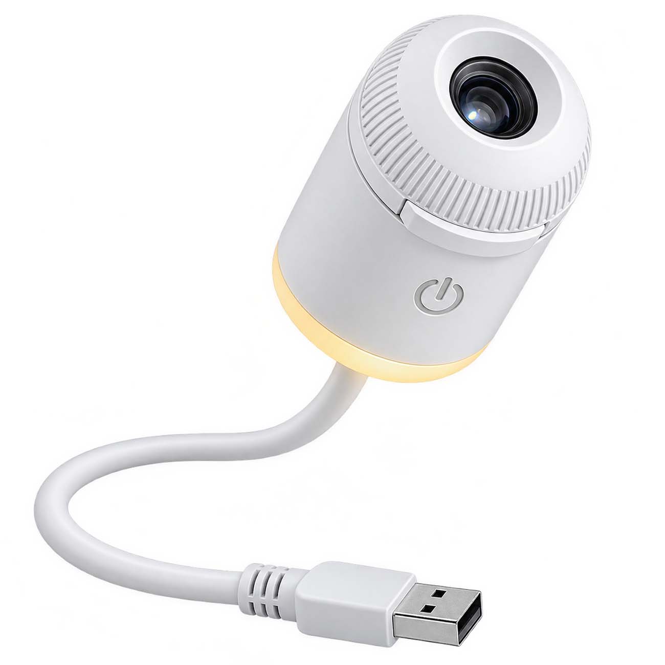 نمای روبه رو مینی چراغ کهکشانی Starry Sky USB 12 Disc Galaxy Projector Night Light