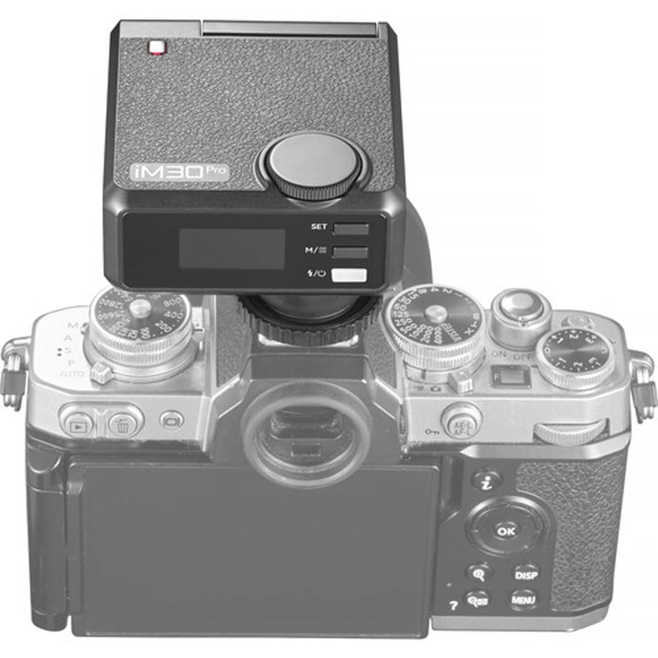 نمای نصب شده فلاش گودکس Godox iM30Pro Mini Flash