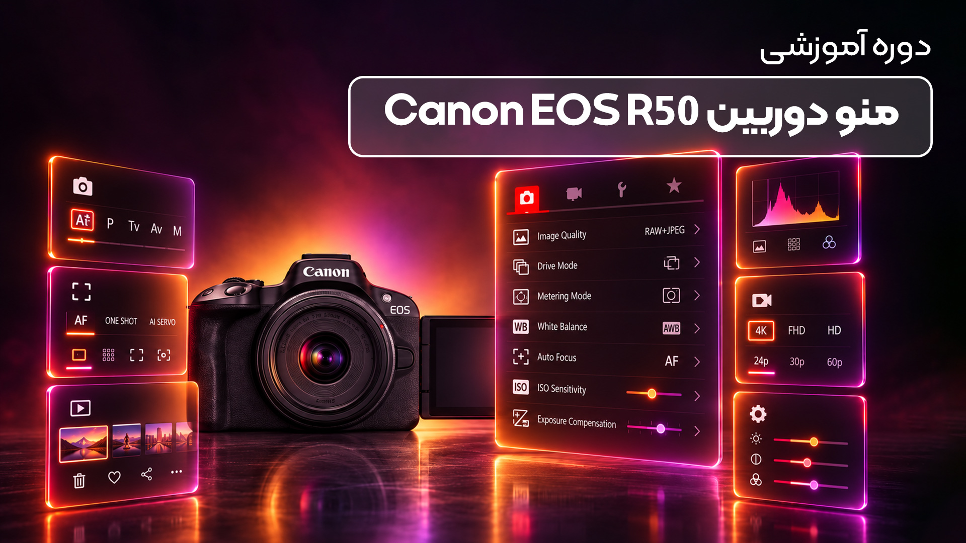آموزش منوی دوربین Canon EOS R50 | آشنایی با تنظیمات کاربردی