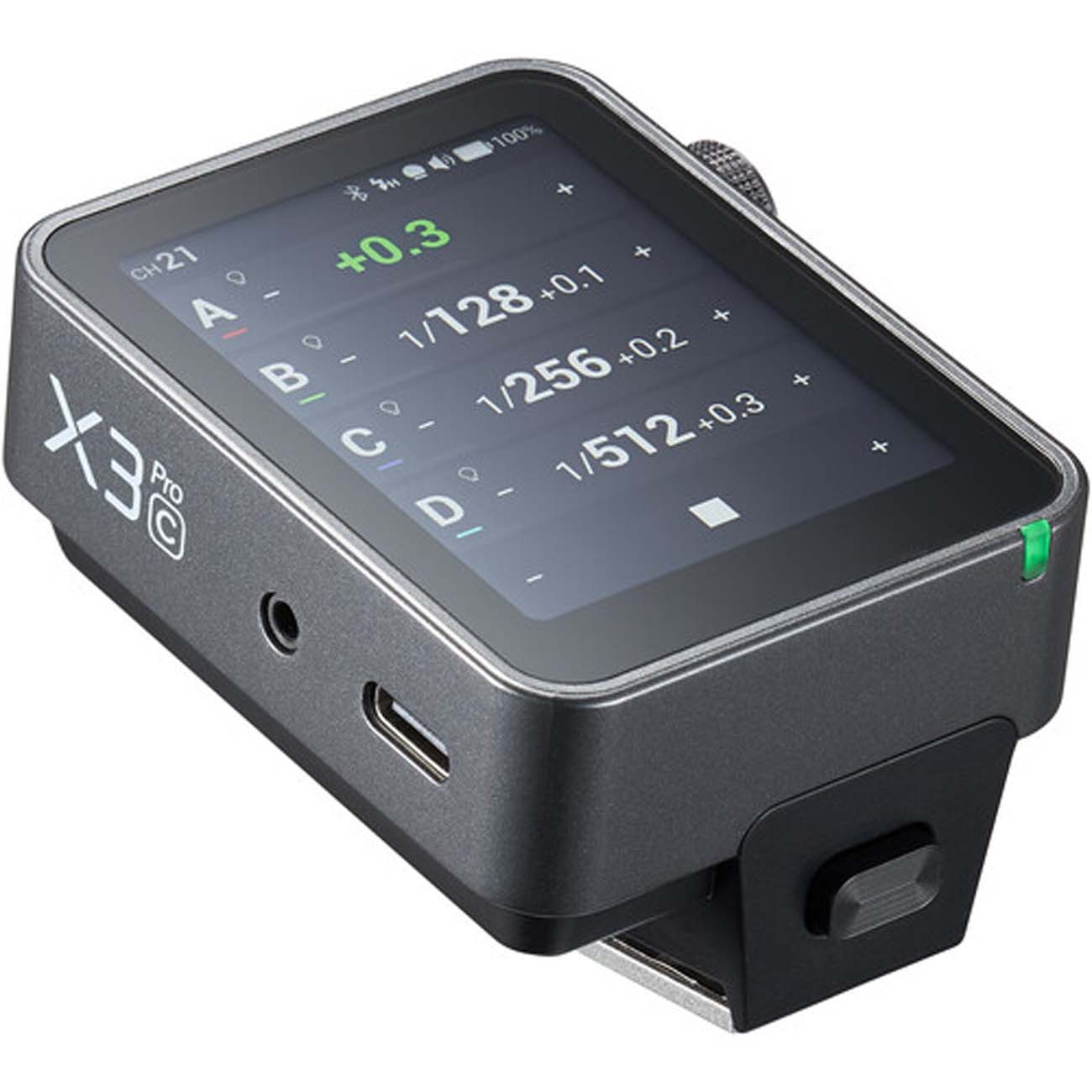 نمای جانبی از رادیوتریگر گودکس Godox X3Pro C Touchscreen TTL Wireless Flash Trigger for Canon