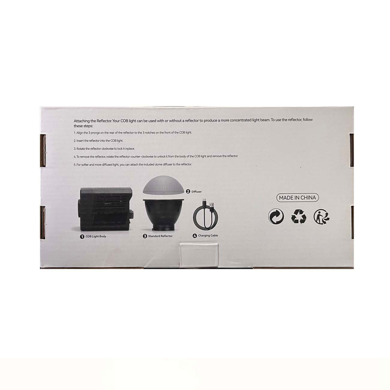نمای جعبه ویدئو لایت TE513 40W COB Video Light