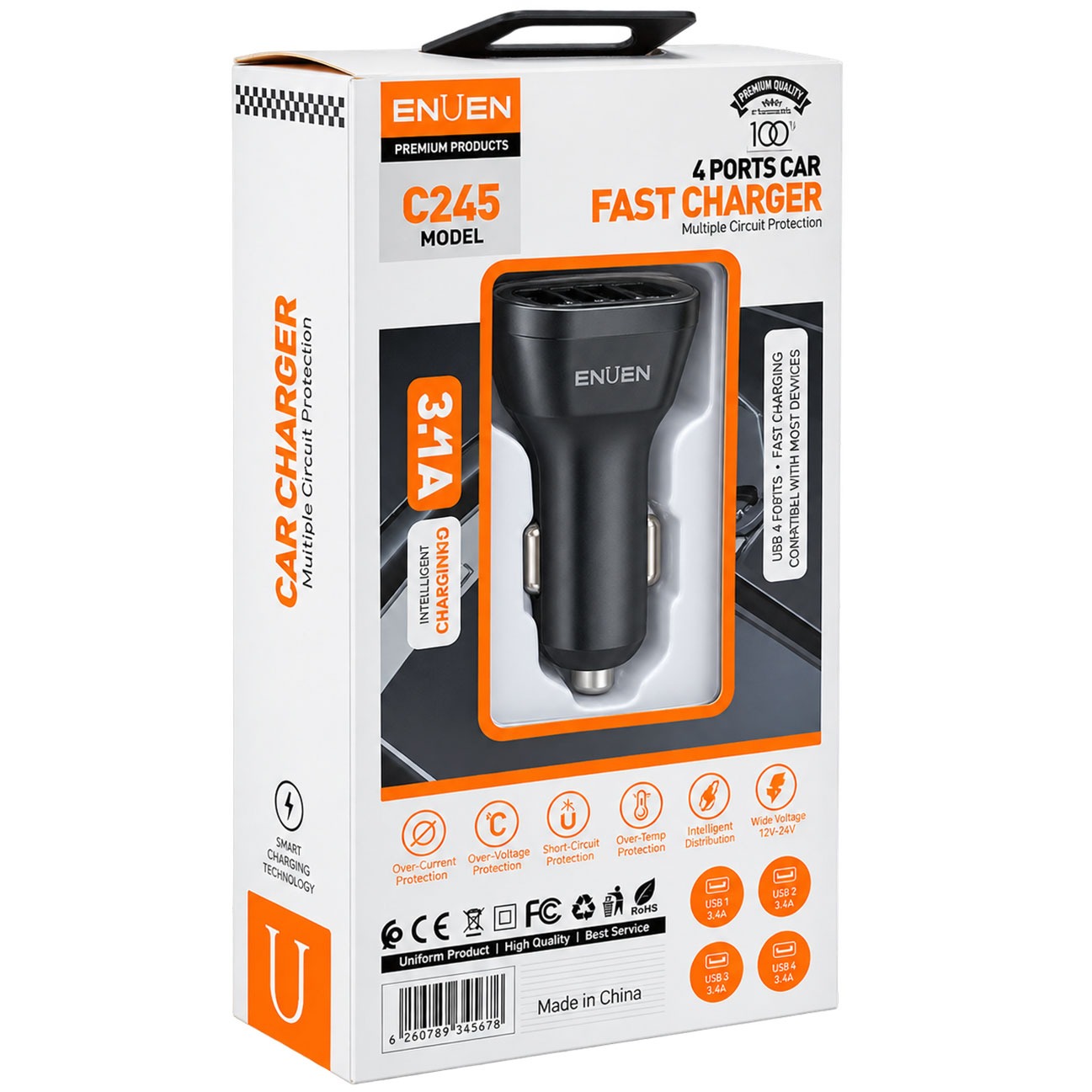 شارژر فندکی انوجوی Enujoy C245 60W Car Charger