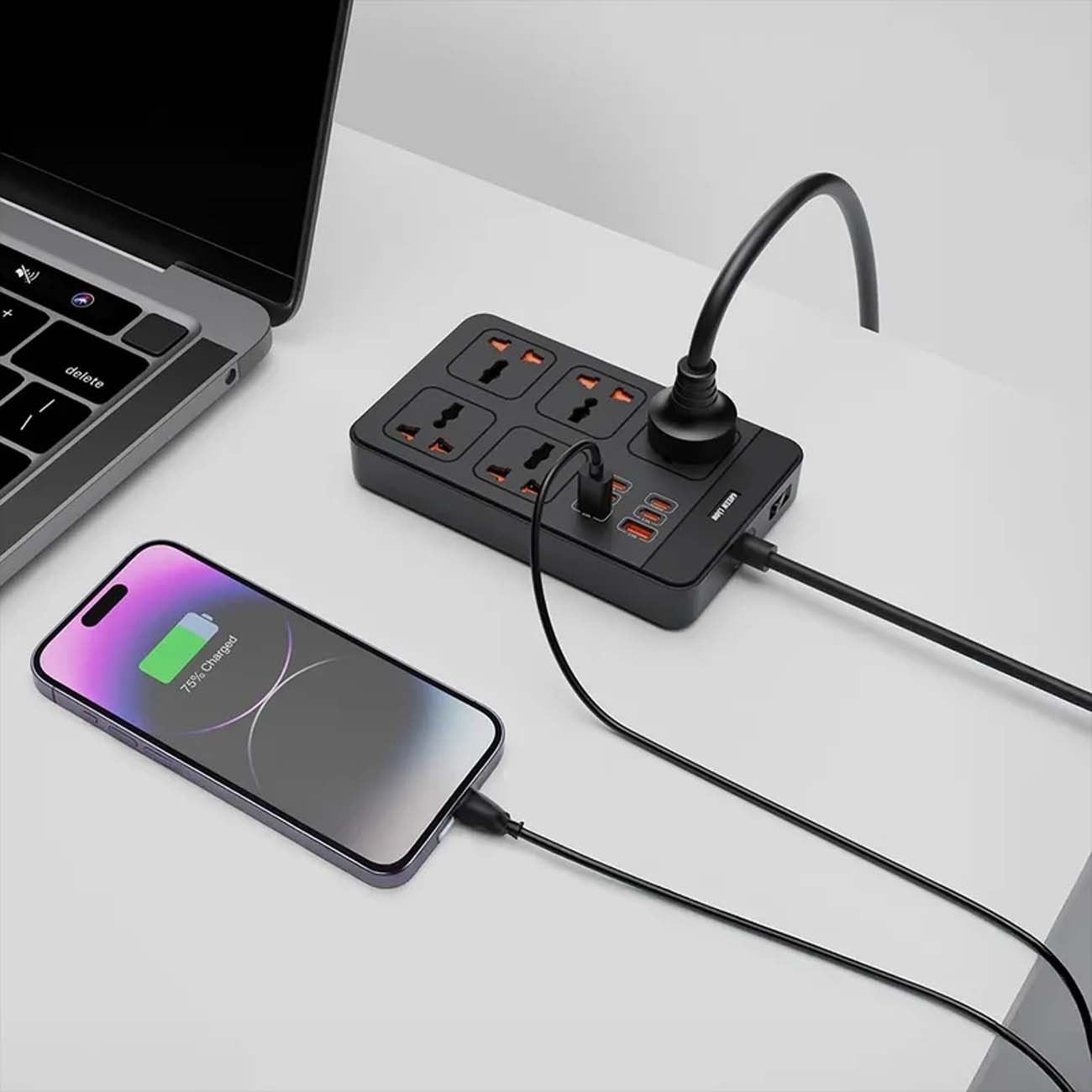 نمای کاربردی چندراهی برق و شارژر گرین لاین Green Lion GS-500 PD 20W Power Socket