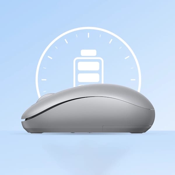 عکس از نمای بغل ماوس خاکستری  UGREEN MU105 2.4GHz Wireless Mouse