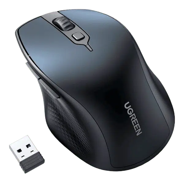 عکس از ماوس آبی UGREEN 2.4GHz MU101 Dual Mode Wireless Mouse
