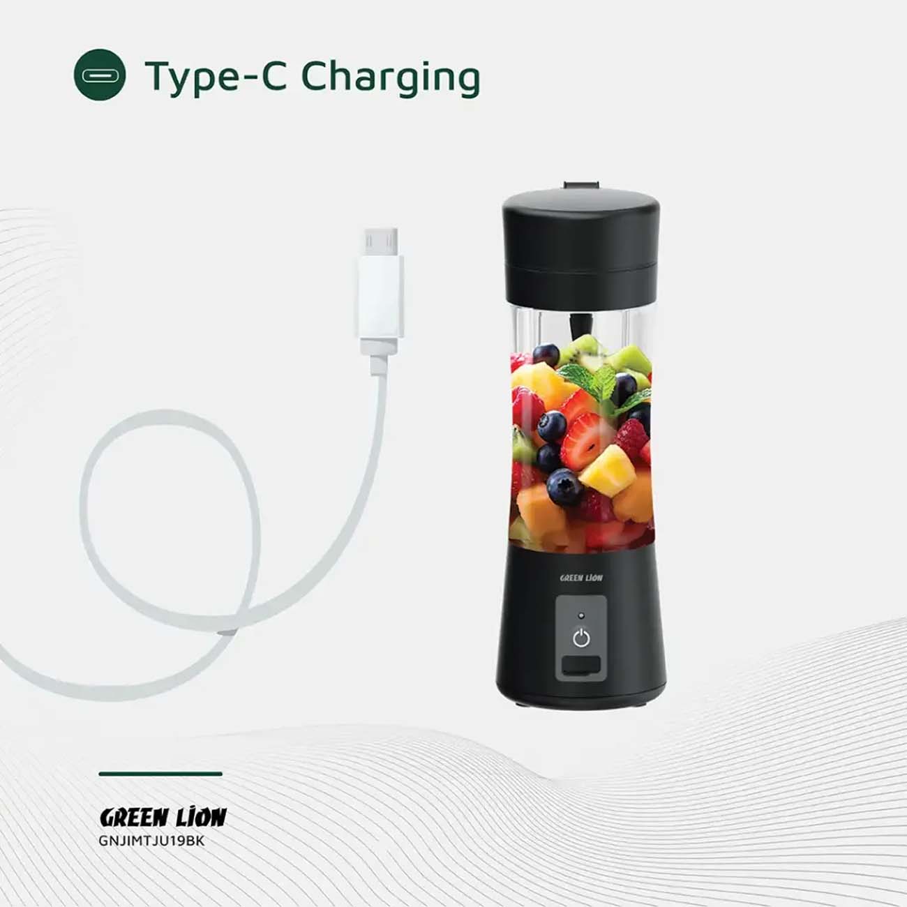 نمای توضیحات شیکر گرین لاین Green Lion 380ml Juice Mate Portable Juicer