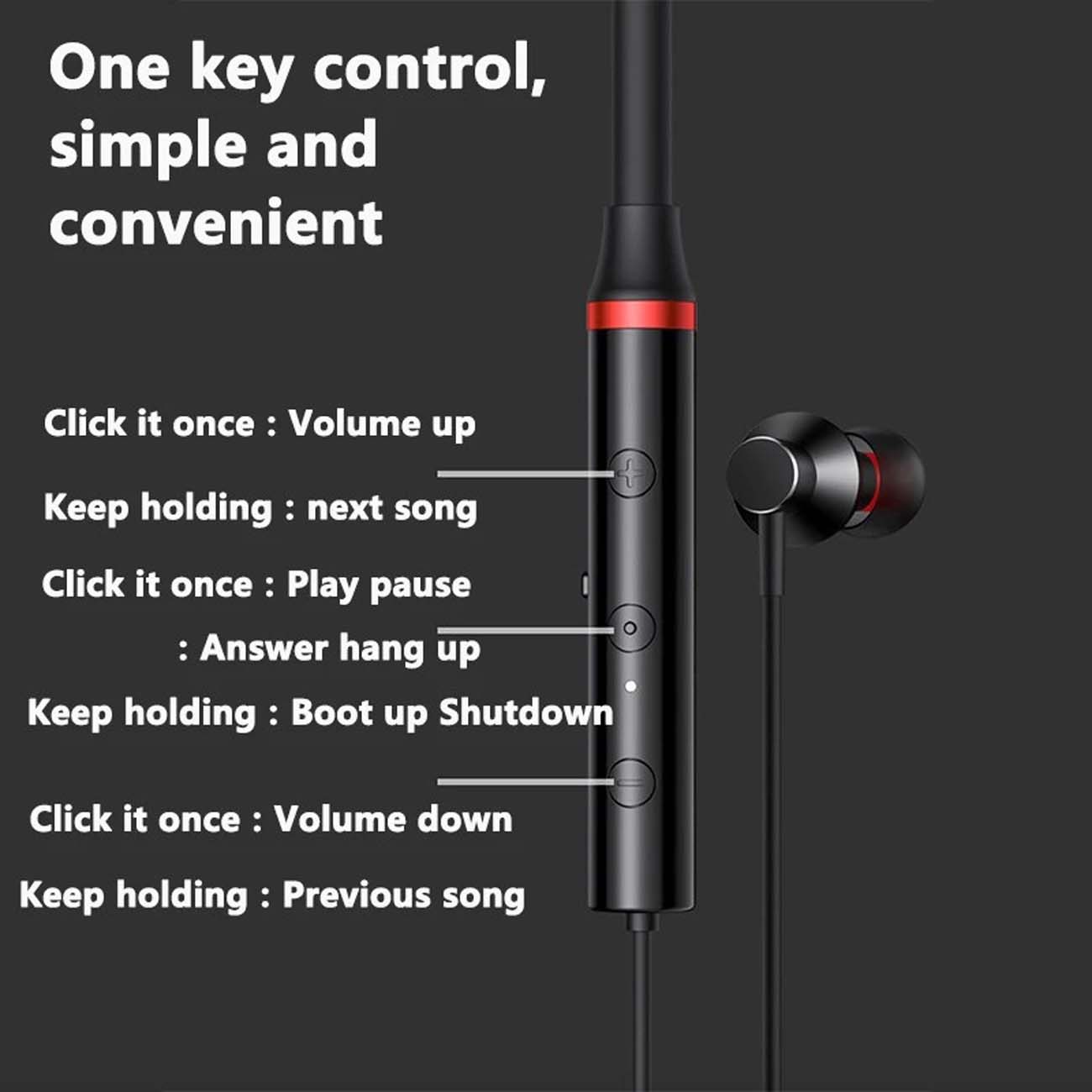 نمای توضیحات هندزفری بلوتوثی گردنی لنوو Lenovo HE05x Wireless Headphones