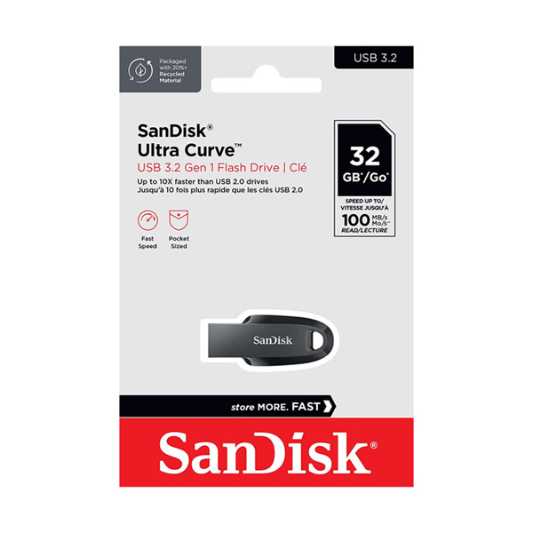 فلش مموری سندیسک  SanDisk 32GB ULTRA CURVE