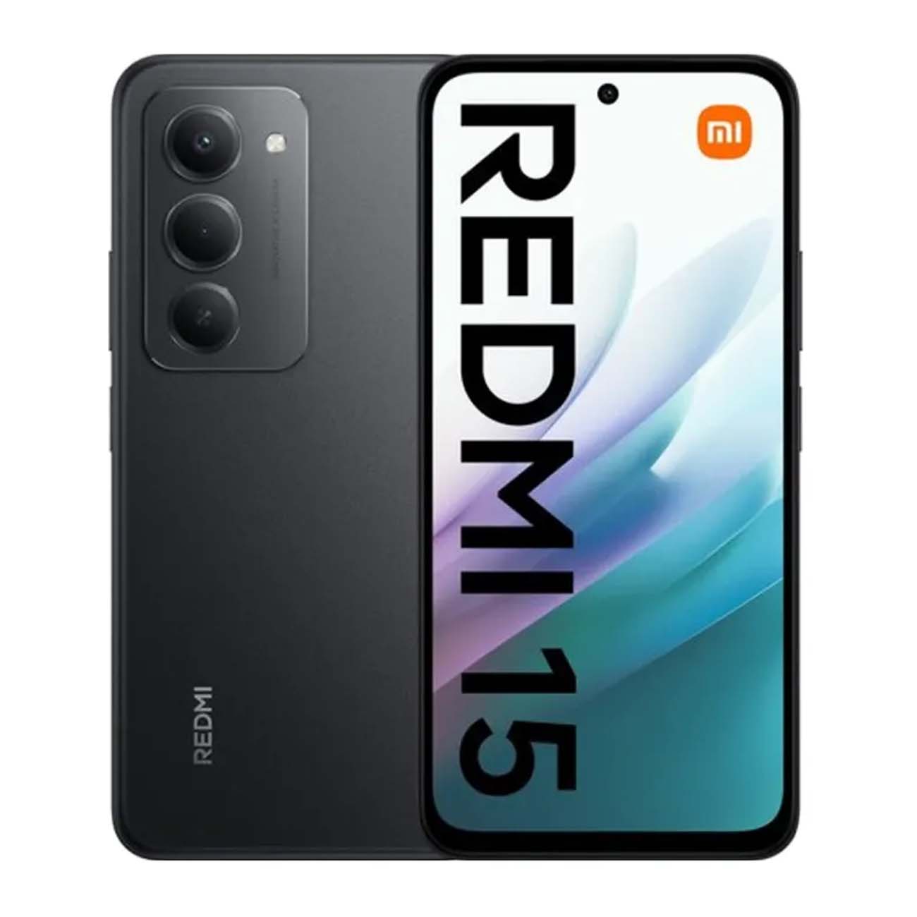 نمای روبه رو گوشی موبایل شیائومی مشکی Xiaomi Redmi 15 5G 128GB 4GB Smart Phone