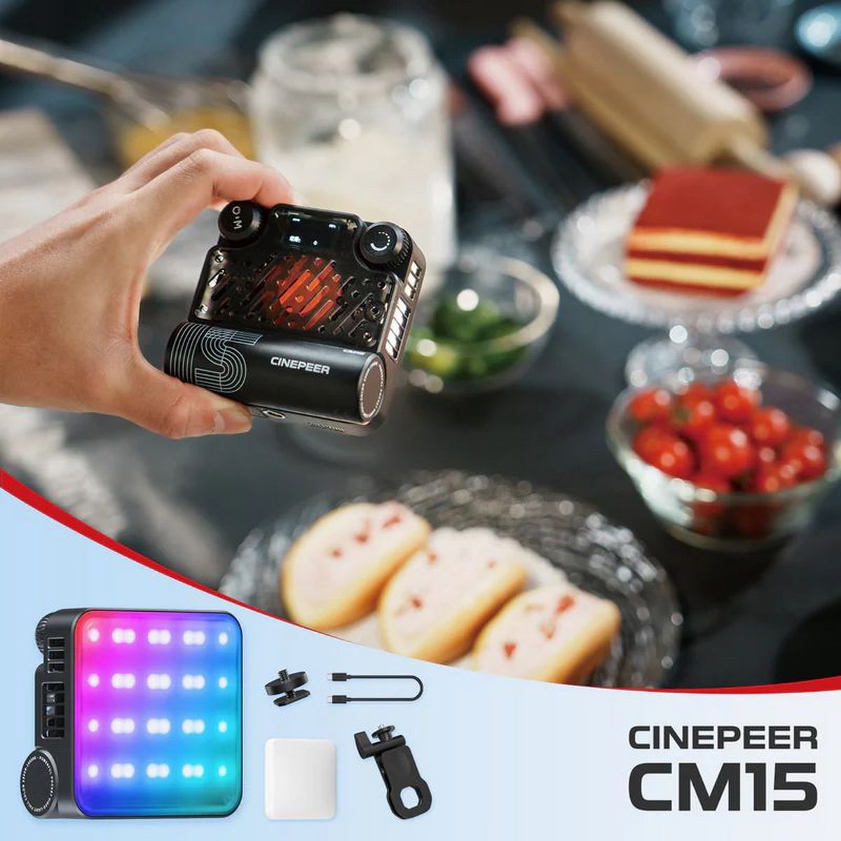 نور ثابت آرجی‌بی ژیون Zhiyun CINEPEER CM15 Fixed Light