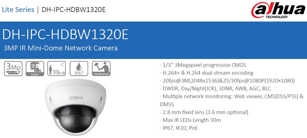 DH-IPC-HDBW1320EP-AS-0360B مشخصات فنی دوربین مداربسته داهوا مدل