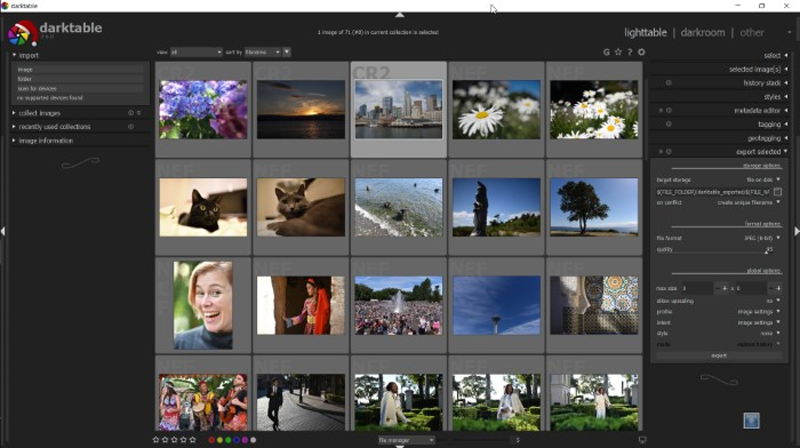 برنامه Darktable