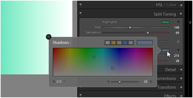 تنظیم رنگ در لایت روم