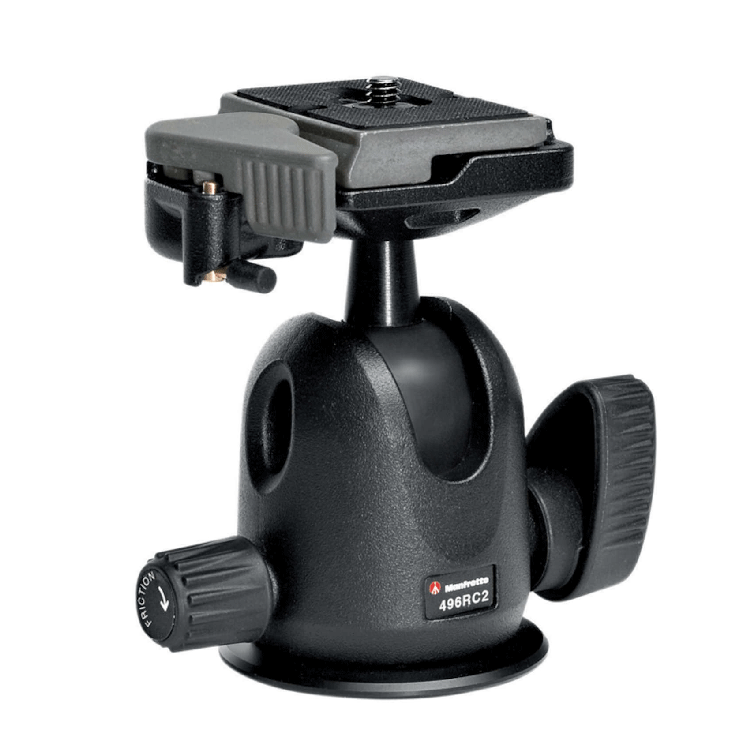 بال هد manfrotto rc2 496یک بال هد عمومی برای سه پایه و تک پایه با تحمل وزن 6 کیلو گرم و چرخش 360 درجه مناسب برای عکاسی، مشاوره آنلاین نورنگار