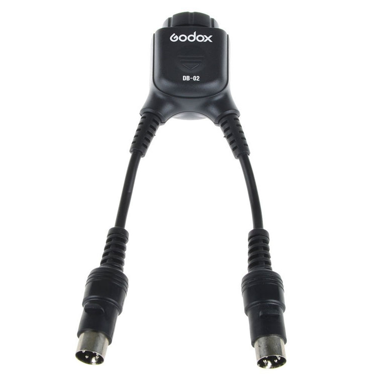 کابل گودکس Godox DB-02 Cable Adapter for PB960,AD360,AD180 با استفاده از آداپتور Y دو در یک و یک کابل برق، فلاش سرعت بیشتری در بازیافت خواهد داشت