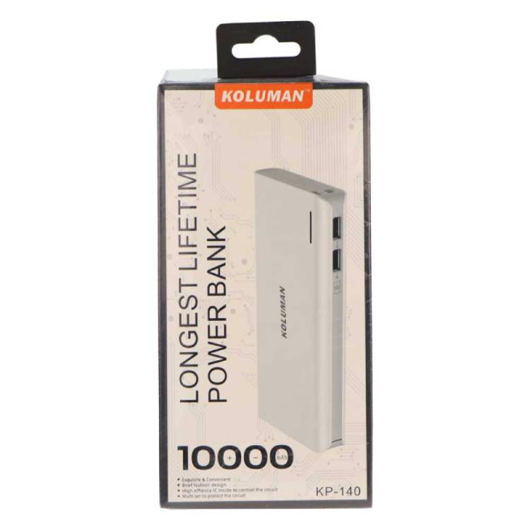 پاور بانک کولومن Koluman KP-140 10000mAh 2Port Power Bank