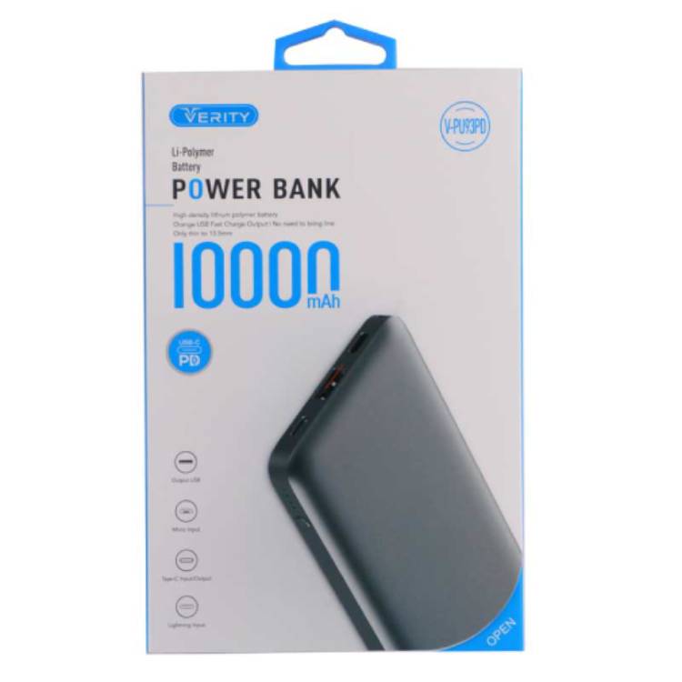 پاور بانک وریتی VERITY V-PU93PD 10000mAh Power Bank
