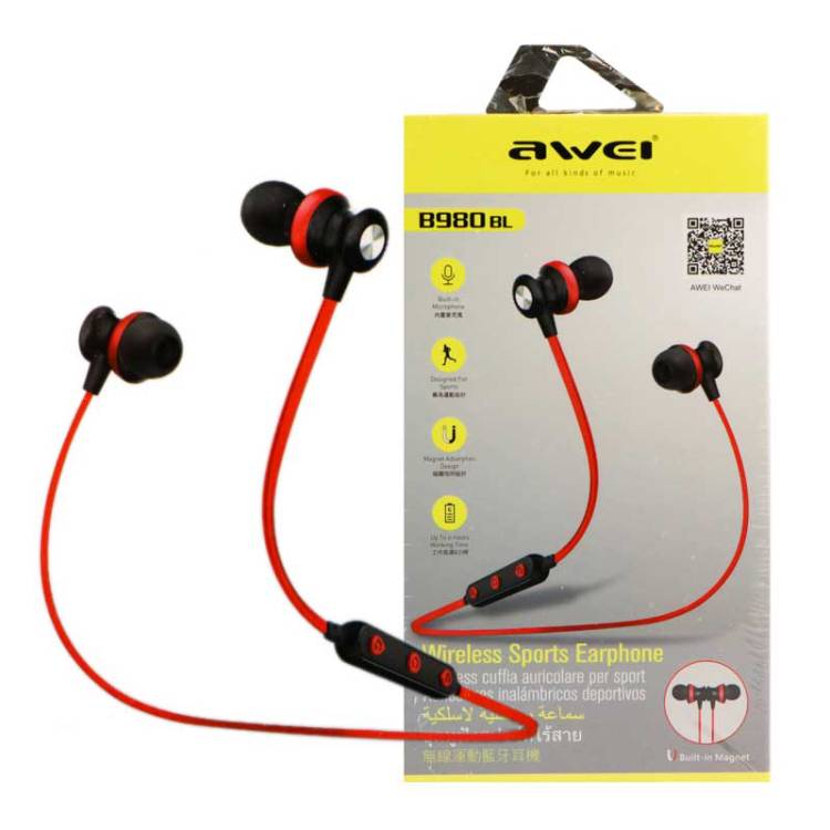 هندزفری بلوتوثی Awei B980BL Bluetooth Handsfree حفظ باتری در حالت استندبای در این مدل هندزفری از اوی (awei) : حدود 200 ساعت است.