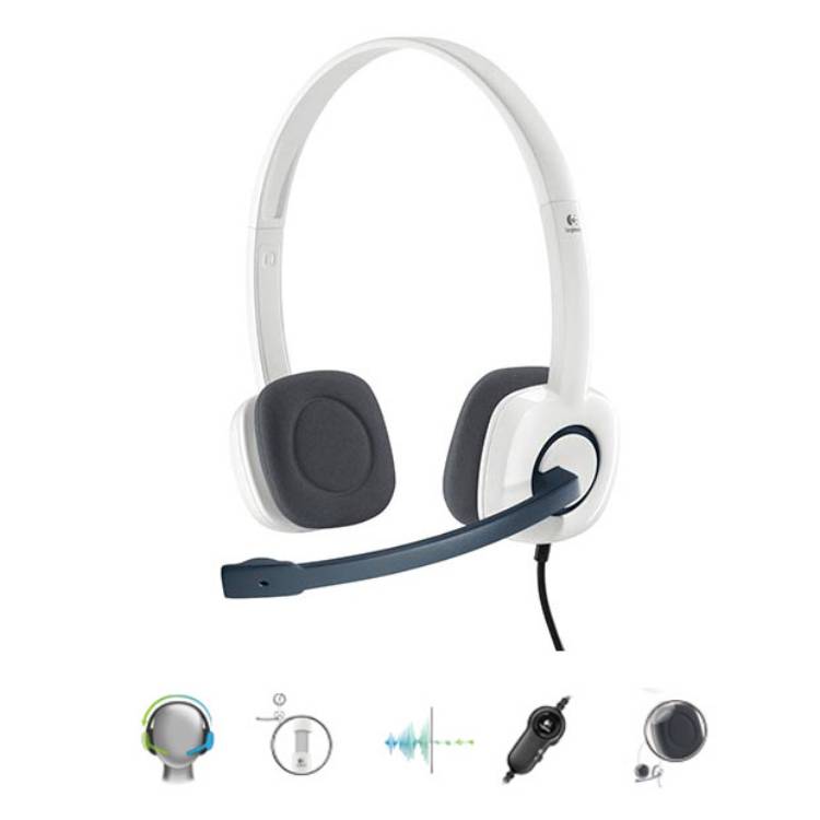 هدست لاجیتک Logitech H150 stereo headset قابلیت کاهش نویز، صدایی باکیفیت و شفاف تولید میکند که میزان بلندی صدا را کنترل کنید