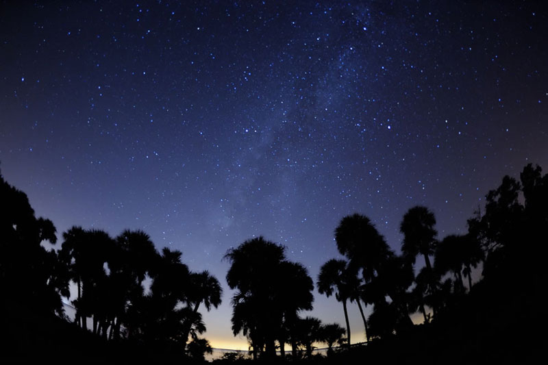 تایم لپس از آسمان شب