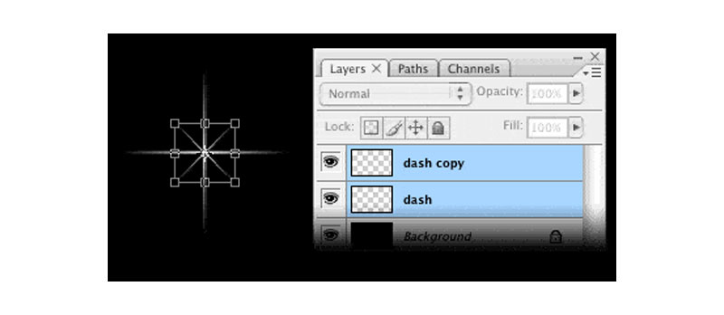 افکت نور ستاره ای در فتوشاپ