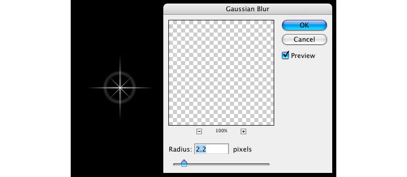 افکت نور ستاره ای در فتوشاپ