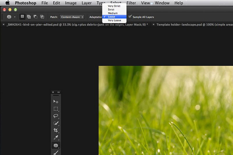 ابزار Patch فتوشاپ