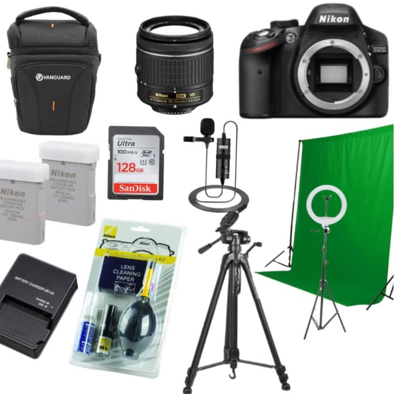 دوربین عکاسی نیکون دست دوم Nikon D3200 Kit 18-55mm f/3.5-5.6 G VR(20000 شات)