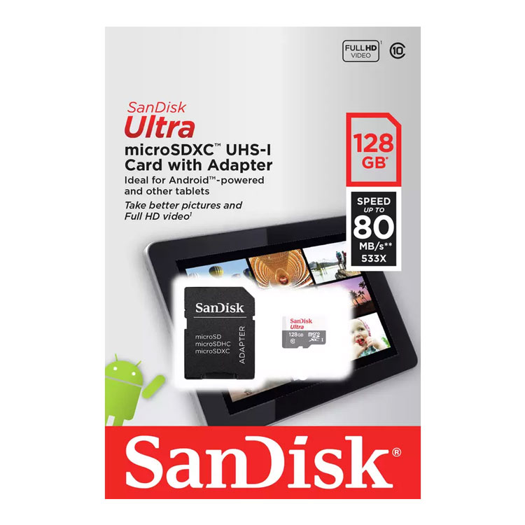 کارت حافظه سندیسک Sandisk Micro SD 128GB 80MB/S 533X