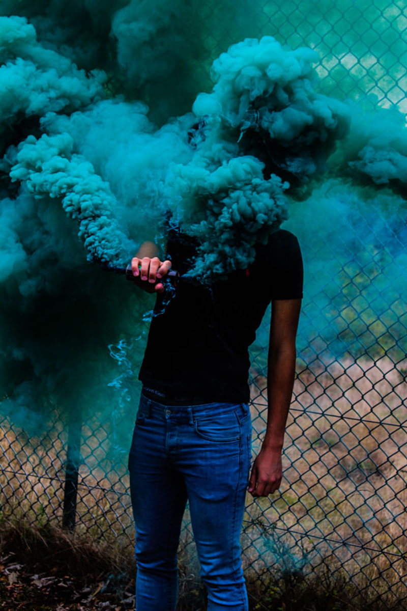 عکاسی از بمب دود