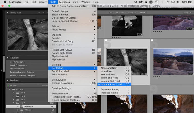 مرتب سازی تصاویر در لایتروم