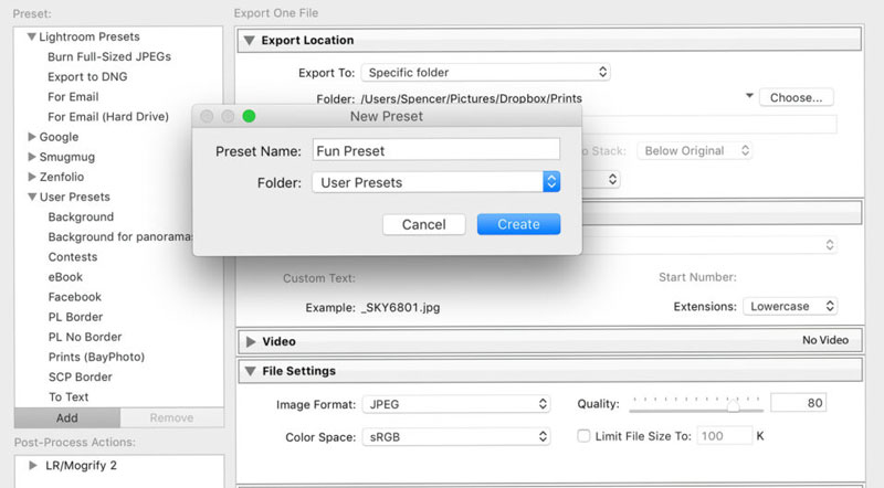 خروجی گرفتن از تصاویر در لایتروم