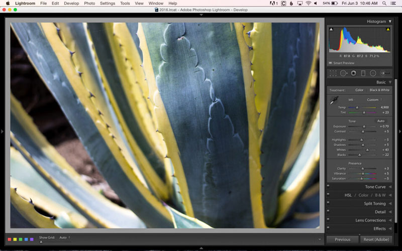 تنظیم روشنایی تصویر در لایتروم