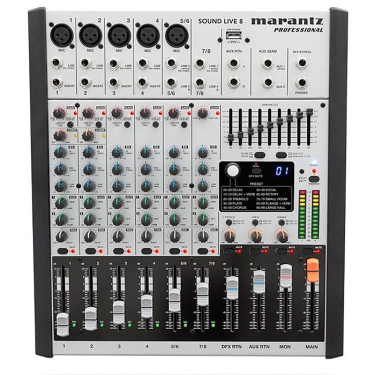 میکسر مرنتز Marantz Sound Live 8 Mixer Console