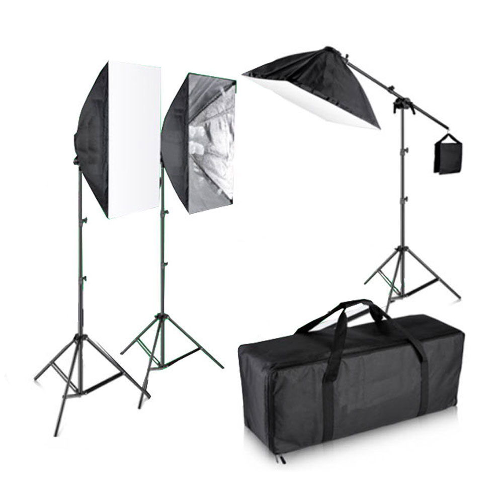 کیت نور ثابت 4 لامپ Answer LED LIGHT Kit 4 LAMPS + هدیه 2 عدد فون 2x3 (سبز و طوسی) و میکروفون یقه ای