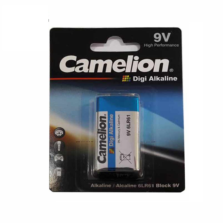 باتری کتابی دی جی آلکالاین کملیون Camelion 6LR61 Digi Alkaline Battery 9v