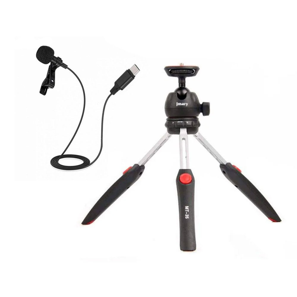 ارسال رایگان ⭐ تحویل سریع | مشخصات فنی + بهترین قیمت برای خرید کیت سه پایه MT-35 و میکروفن MC-R2 جیماری ⭐ مشاوره رایگان و تخصصی 0217356
