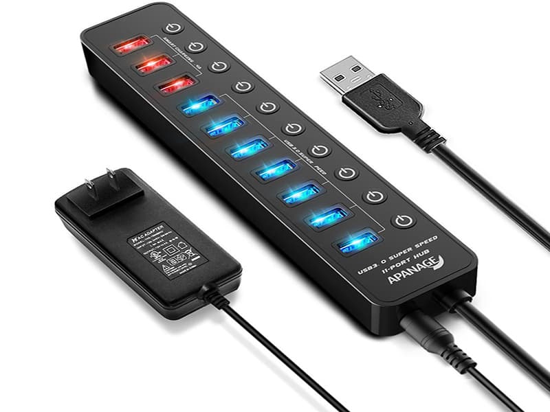 Powered USB Hub Splitter
