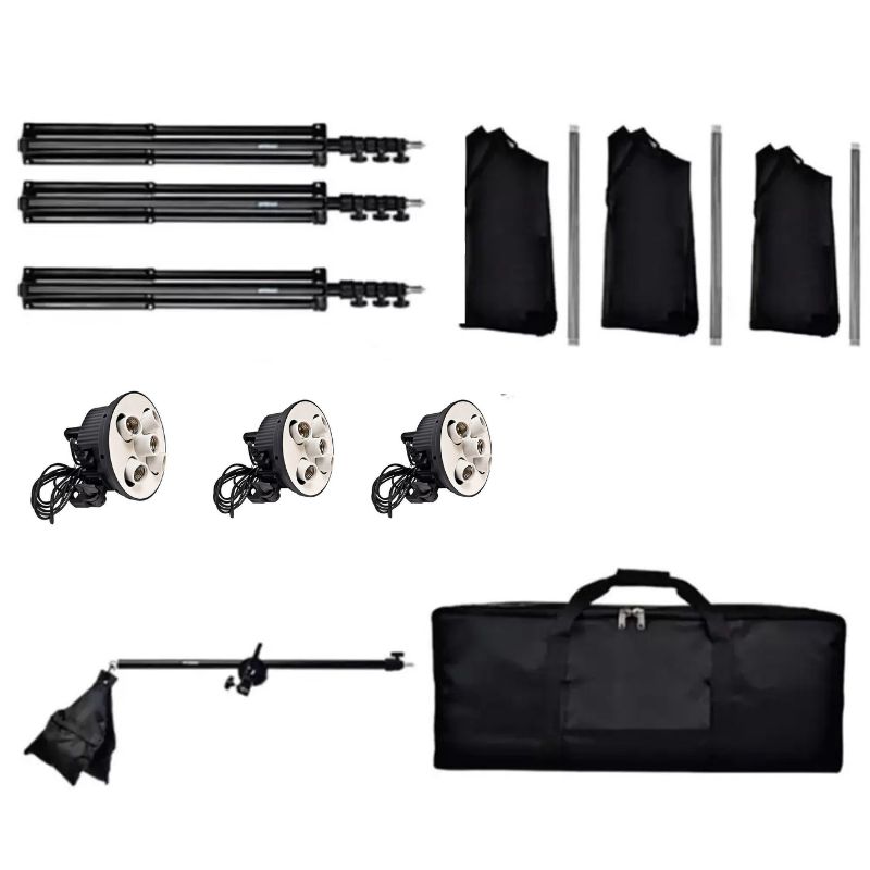 تحویل سریع | مشخصات فنی + بهترین قیمت برای خرید کیت نور ثابت 15 لامپ سرامیکی Diamond Continuous Lighting Kit 15 LAMPS