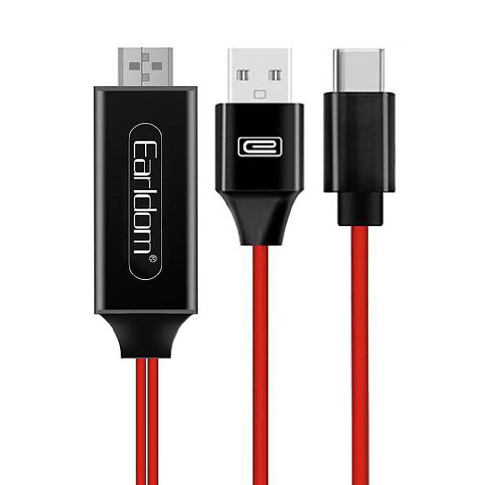 کابل تبدیل UCB-C به HDMI ارلدام مدل ET-W12 طول 2 متر