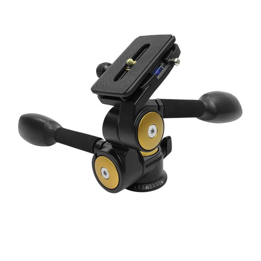 هد بیک حرفه ای دو دسته Beike Q80 Panhead یک پن هد مناسب فیلمبرداریو عکاسی با دقت بالا و تحمل وزن 4 کیلوگرم است. این پن هد قابلیت چرخش 360 درجه دارد