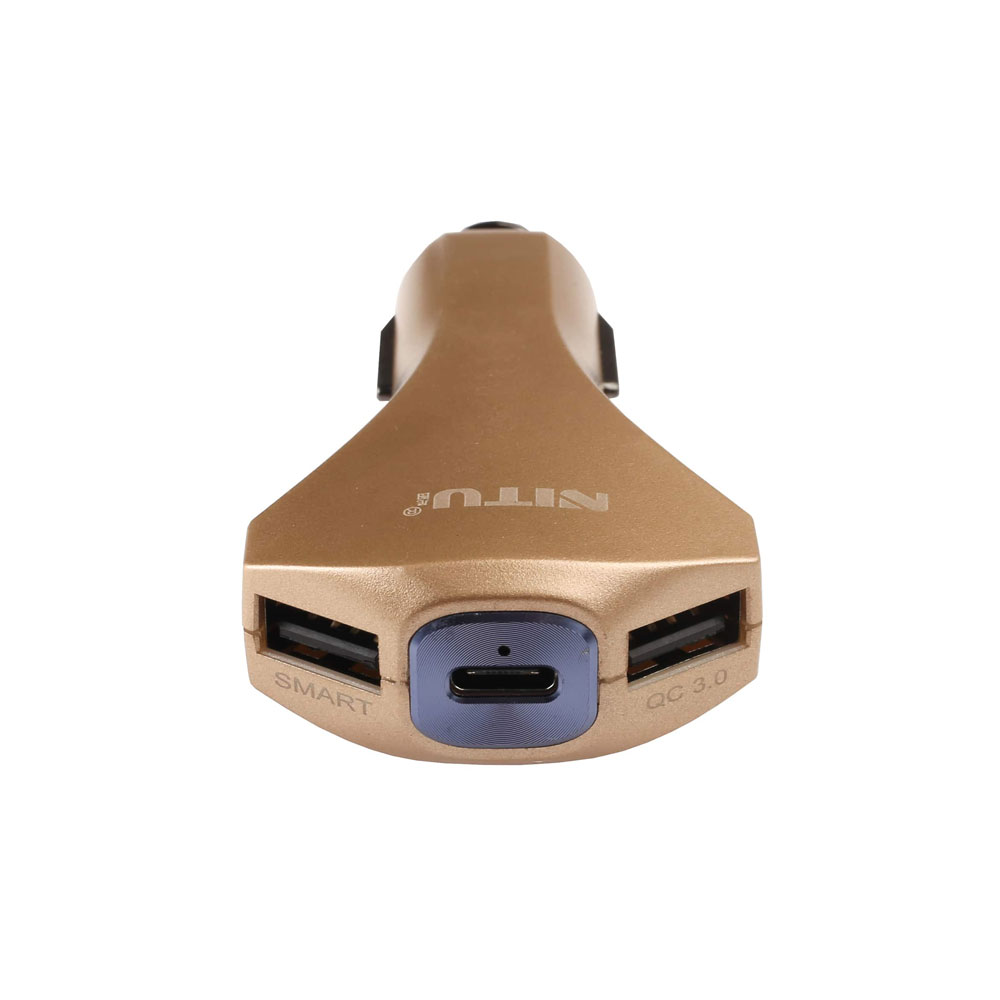 شارژر فندکی 3 پورت فست شارژ نیتو NITU NT-CC15