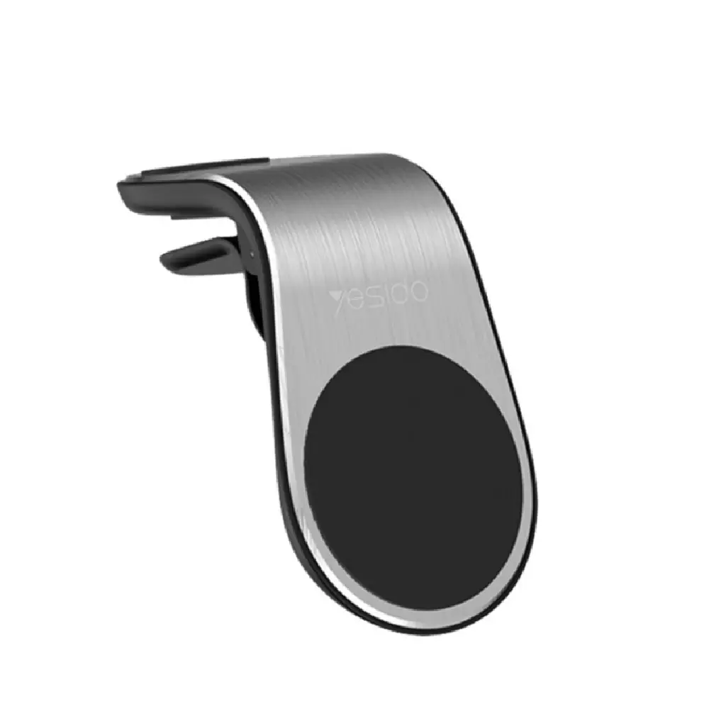 پایه نگهدارنده آهنربایی Yesido C64 Magnet Holder |نحوه اتصال هولدر از طریق پایه چسبی و اتصال گوشی به هولدر به صورت مگنتی است.
