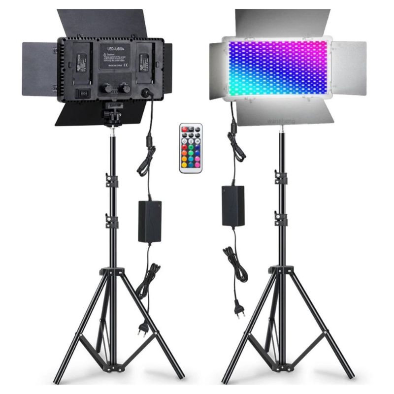 بهترین قیمت برای خرید کیت 2 شاخه نور ثابت پروفشنال PROFESSIONAL +U800 RGB fixed light |مشاوره در نورنگار ☎️0217356