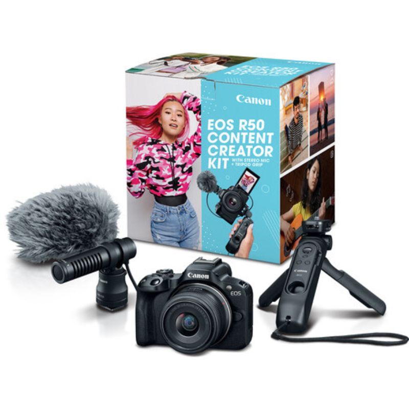 مشخصات فنی + بهترین قیمت برای خرید دوربین بدون آینه کانن Canon EOS R50 Kit RF-S 18-45mm f/4.5-6.3 IS STM | مشاوره رایگان و تخصصی 0217356